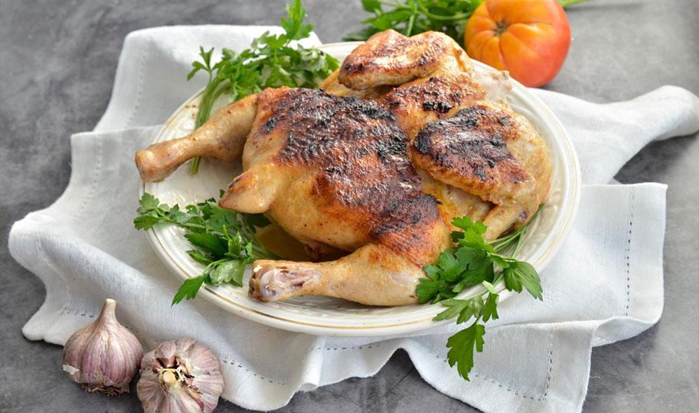 Курица со сковороды