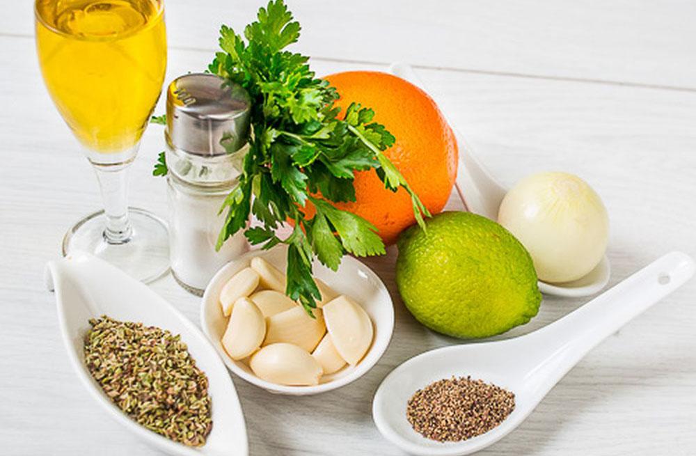 Ингредиенты для приготовления кубинского маринада Ингредиенты для мохо