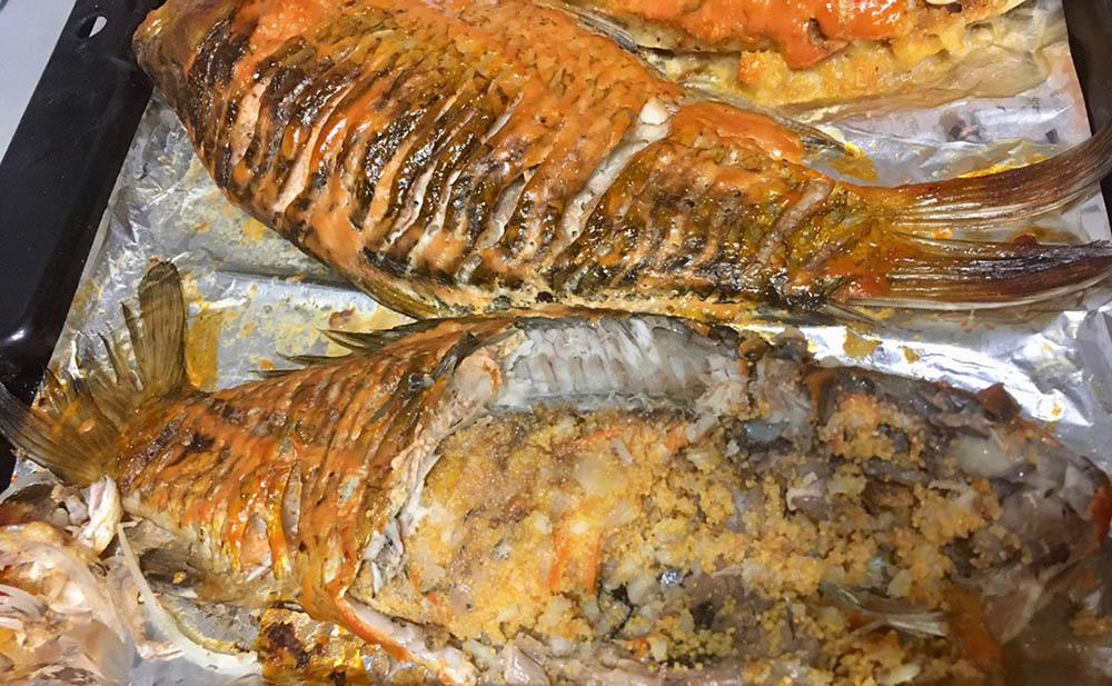Фаршированные караси, приготовленные в духовке Караси с начинкой