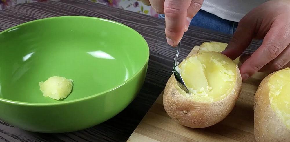 Извлечение серединки из картофеля Серединка из картофеля