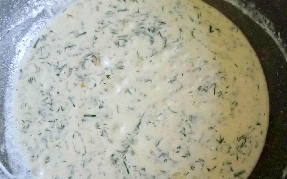 Приготовление смеси для маринования на основе сливок Сливки и укроп