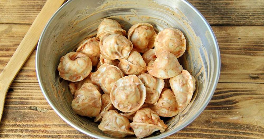Пельмени в кетчупе и горчице