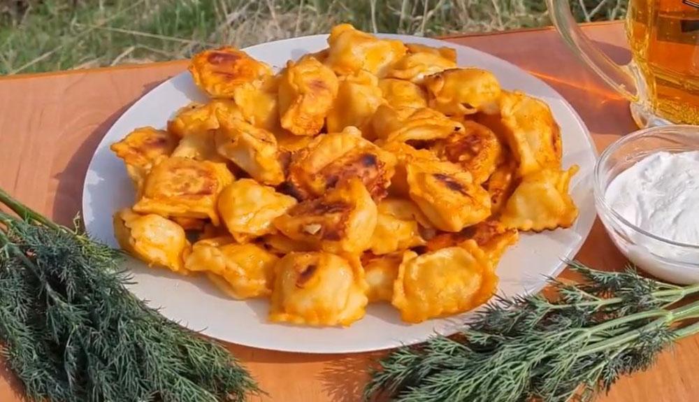 Пряные пельмени с гриля